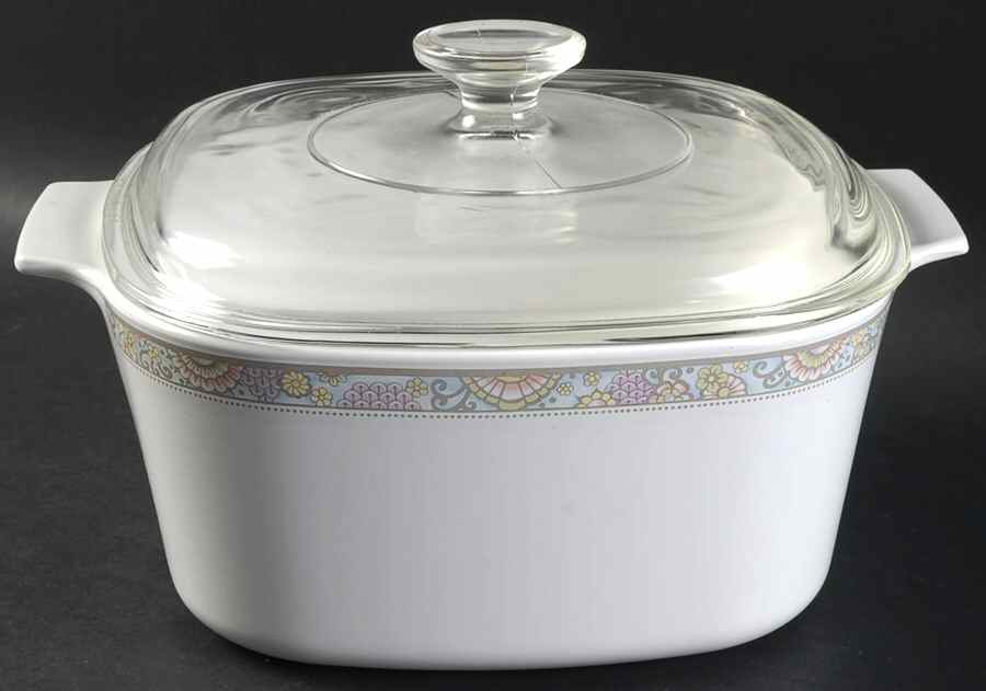 Shangri La 3 Quart Square Casserole with Lid by Corning Corelle-1