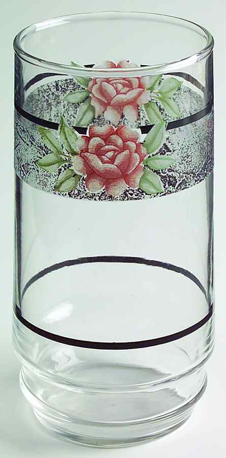 Silk and Roses (Corelle) 16 Oz Glassware Tumbler by Corning Corelle-1