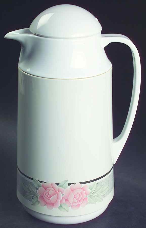 Silk and Roses (Corelle) Plastic Thermos/Carafe & Lid by Corning Corelle-1