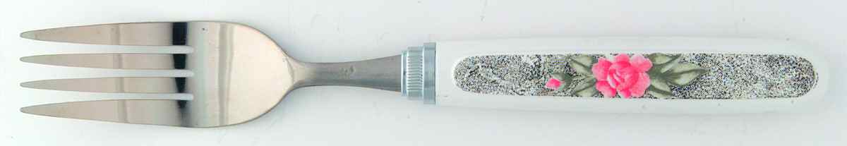 Silk and Roses (Corelle) Dinner Fork (7 1/2" or Larger) by Corning Corelle-1
