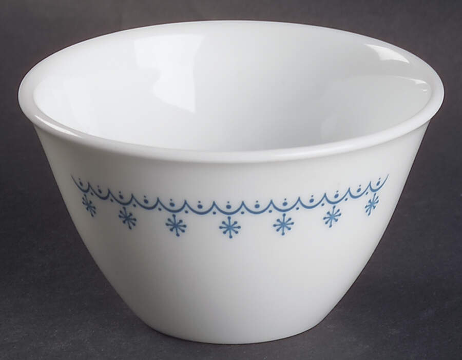 Snowflake Blue (Corelle) Open Sugar Bowl by Corning Corelle-1