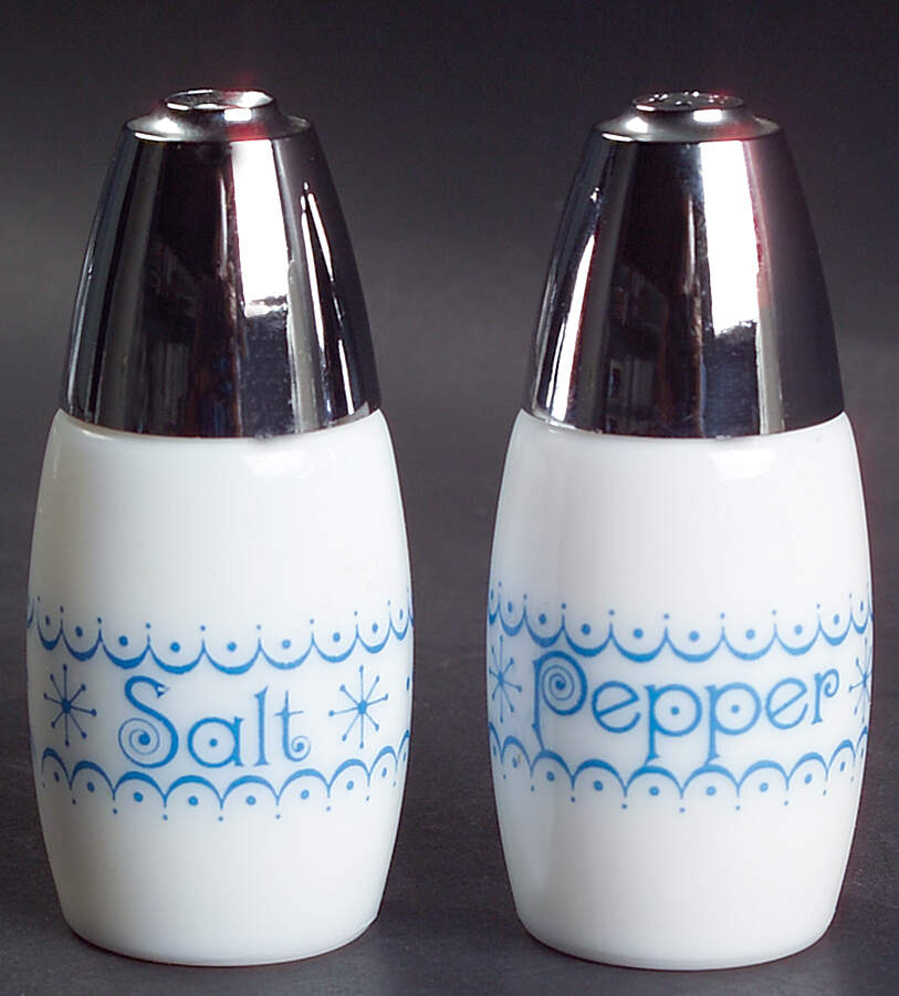 Snowflake Blue (Corelle) Glassware Salt and Pepper Set by Corning Corelle-1