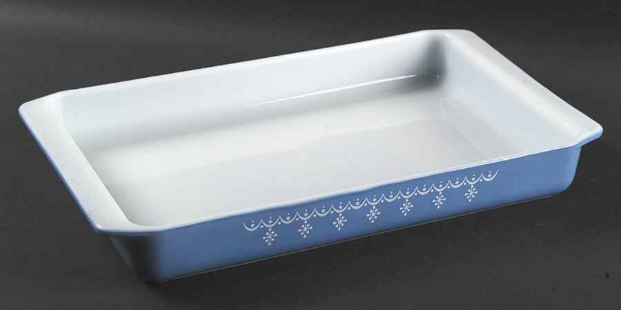 Snowflake Blue (Corelle) 13"  Rectangular Baker by Corning Corelle-1