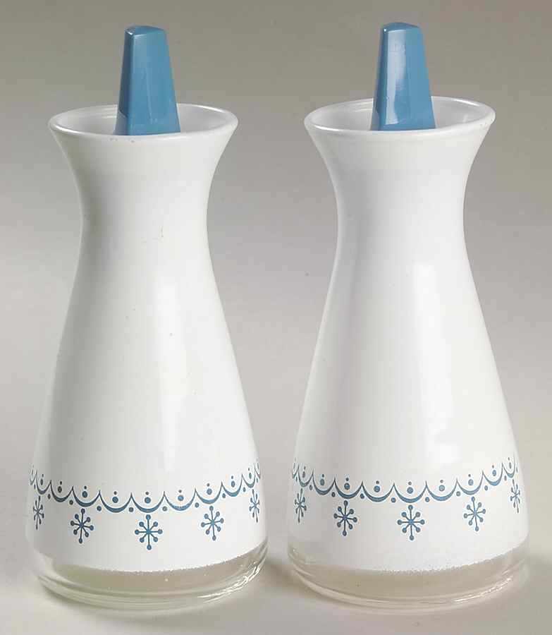 Snowflake Blue (Corelle) Glassware Salt and Pepper Set by Corning Corelle-1