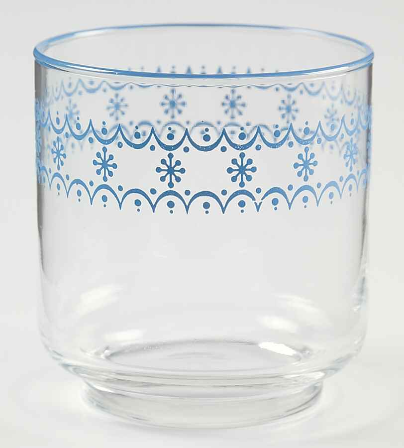 Snowflake Blue (Corelle) 8 Oz Glassware Old Fashioned by Corning Corelle-1