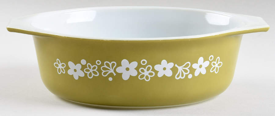 Spring Blossom (Large Flowers) 1.5 Quart Oval Covered Casserole No Lid by Corning Corelle-1