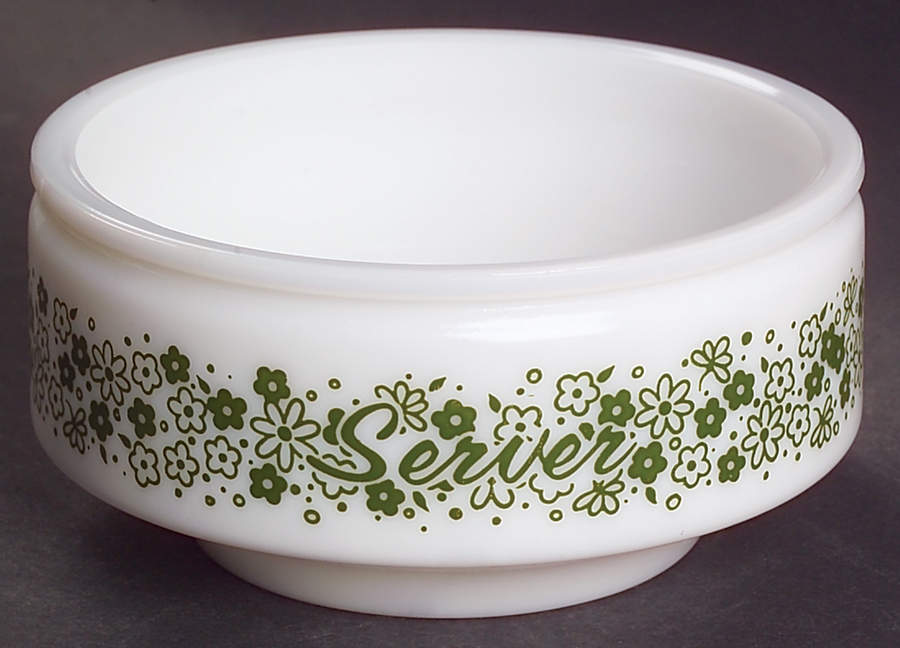 Spring Blossom (Large Flowers) Glassware Condiment Bowl W/No Plastic Lid by Corning Corelle-1