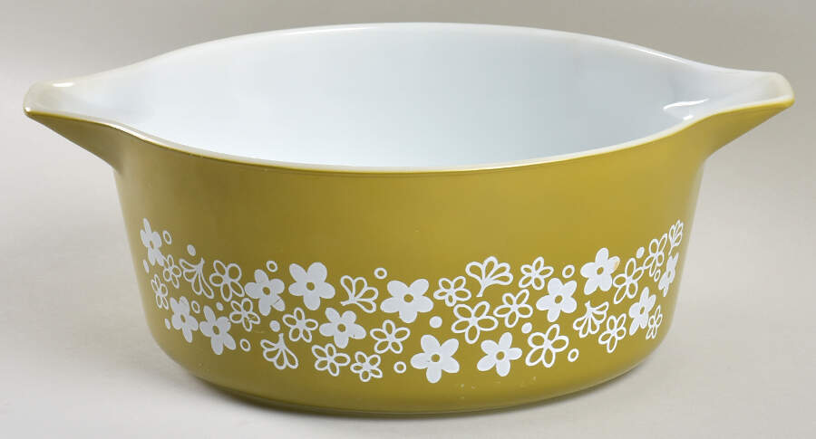 Spring Blossom (Large Flowers) 2.5 Qt Round Casserole No Lid by Corning Corelle-1