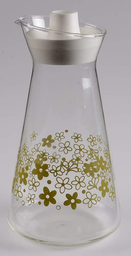 Spring Blossom (Large Flowers) Glassware Carafe with Lid by Corning Corelle-1