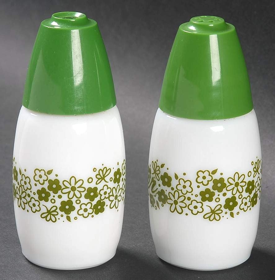 Spring Blossom (Large Flowers) Salt & Papper Set with Plastic Lids by Corning Corelle-1