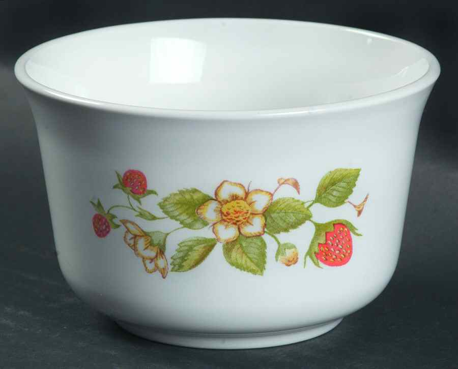 Strawberry Sundae (Corelle) Open Sugar Bowl by Corning Corelle-1