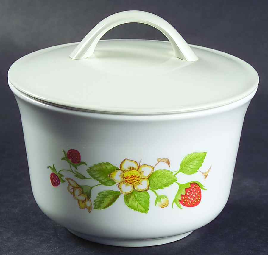 Strawberry Sundae (Corelle) Sugar Bowl & Lid by Corning Corelle-1