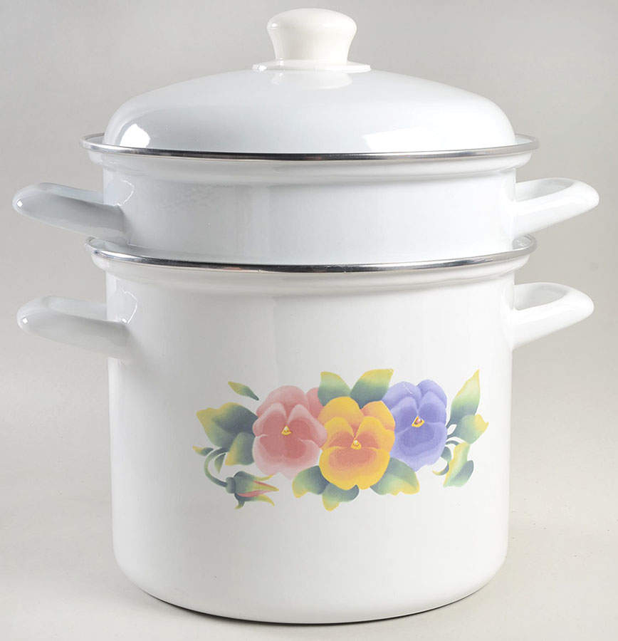 Summer Blush (Corelle) 7 Quart Stockpot Metal with Steamer by Corning Corelle-1