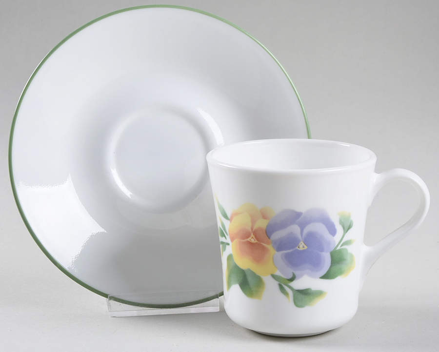 Summer Blush (Corelle) Mug/Cup & Saucer Set by Corning Corelle-1