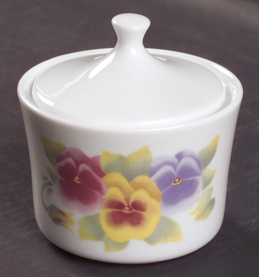 Summer Blush (Corelle) Sugar Bowl & Lid by Corning Corelle-1