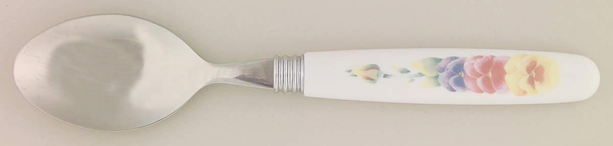Summer Blush (Corelle) Oval Place Soup Spoon by Corning Corelle-1