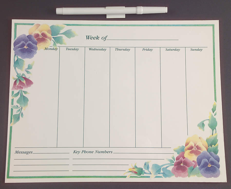 Summer Blush (Corelle) Weekly Planner Magnet by Corning Corelle-1