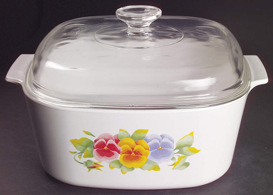 Summer Blush (Corelle) 5 Quart Square Casserole with Glass Lid by Corning Corelle-1