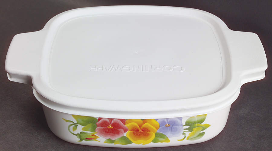 Summer Blush (Corelle) 1 Quart Square Casserole with Lid by Corning Corelle-1