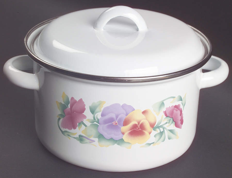 Summer Blush (Corelle) 2 Quart Metal Covered Casserole by Corning Corelle-1