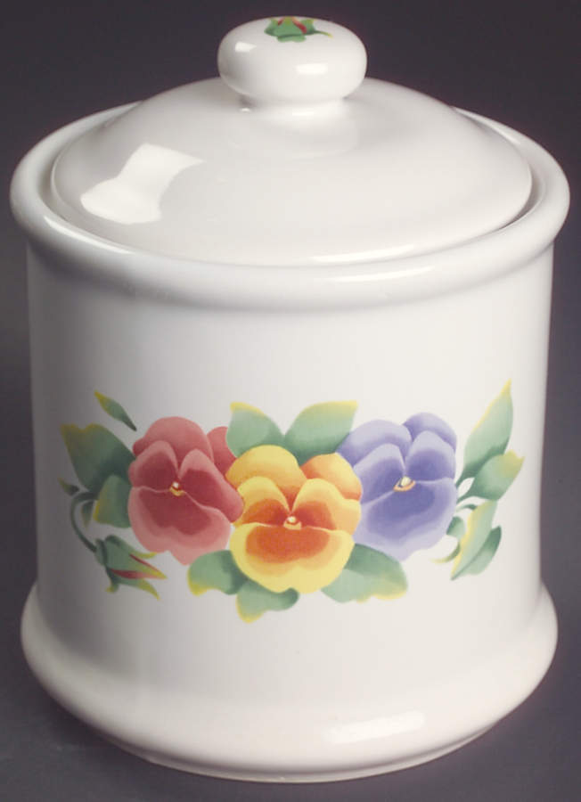 Summer Blush (Corelle) Medium Canister & Lid by Corning Corelle-1
