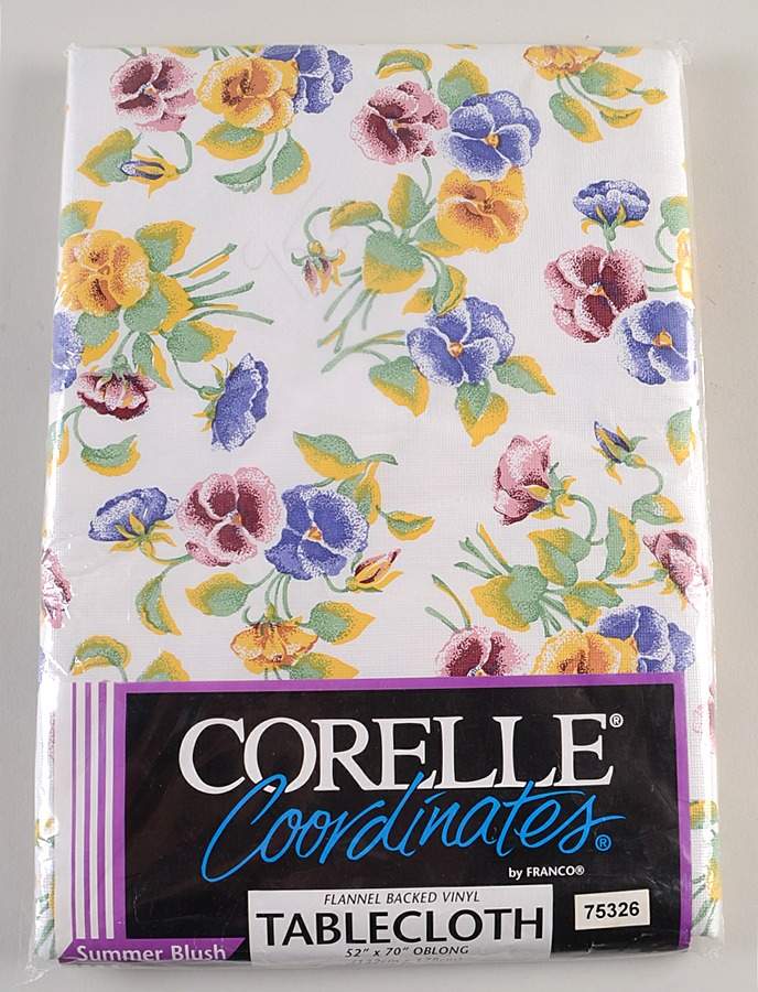 Summer Blush (Corelle) 52" x 70" Oblong Vinyl Tablecloth by Corning Corelle-1