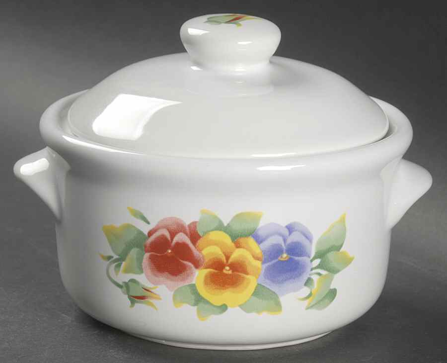 Summer Blush (Corelle) Individual Casserole & Lid by Corning Corelle-1