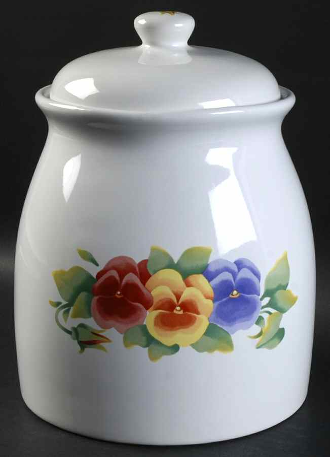 Summer Blush (Corelle) Cookie Jar & Lid by Corning Corelle-1