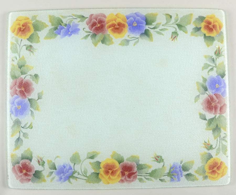 Summer Blush (Corelle) Rectangular Glassware Cutting Board by Corning Corelle-1