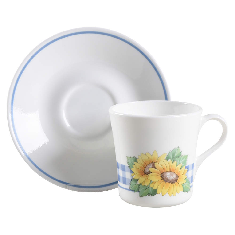 Sunsations (Corelle) Flat Cup & Saucer Set by Corning Corelle-1