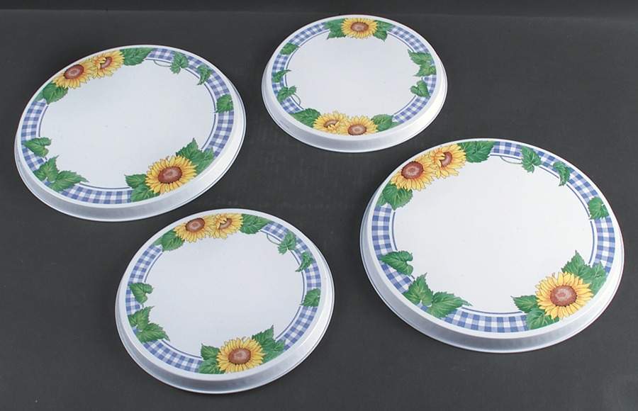 Sunsations (Corelle) (Set/4) Tin Stove Covers-2 8" & 2 10" Round Covers by Corning Corelle-1