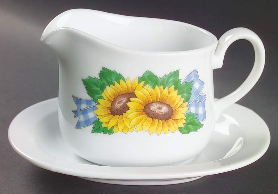 Sunsations (Corelle) Gravy Boat & Underplate by Corning Corelle-1