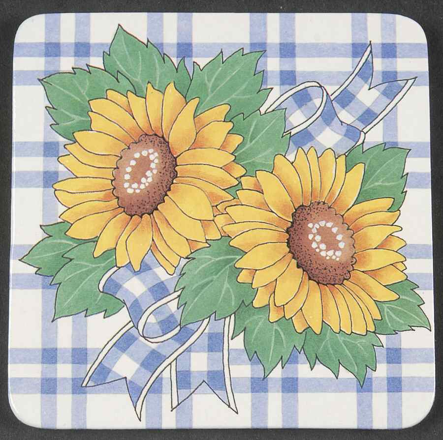 Sunsations (Corelle) Cork Back Square Coaster by Corning Corelle-1