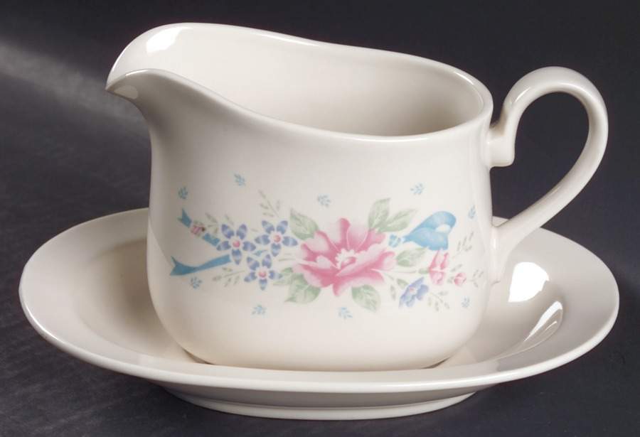 Symphony (Corelle) Gravy Boat & Underplate by Corning Corelle-1