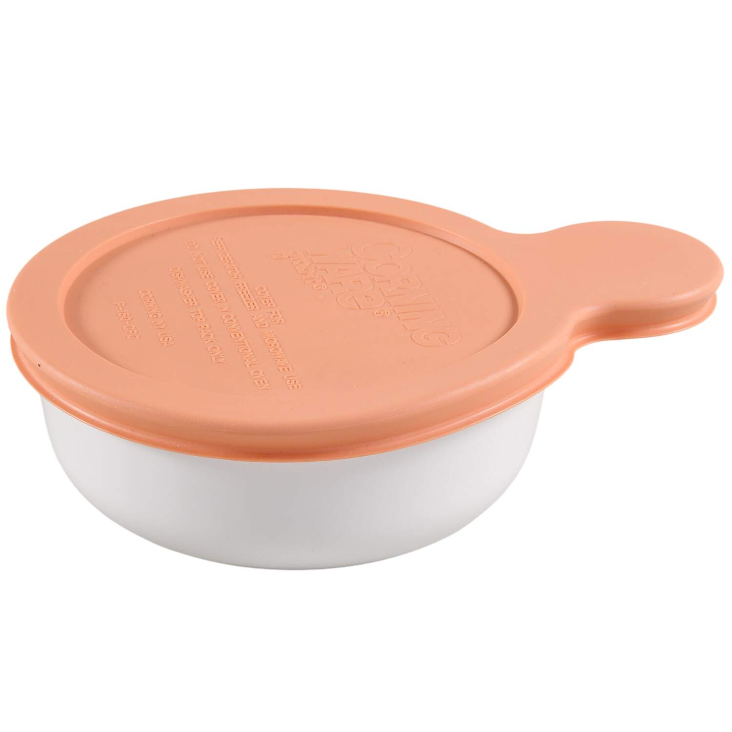 White Coupe Plastic Lid for Grab-it by Corning Corelle-1