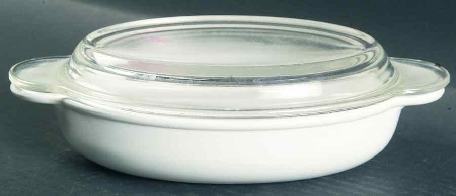 White Coupe 14 Oz Glass Casserette & Lid by Corning Corelle-1