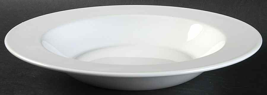 White Narrow Rim (Centura Line) Large Rim Soup Bowl by Corning Corelle-1