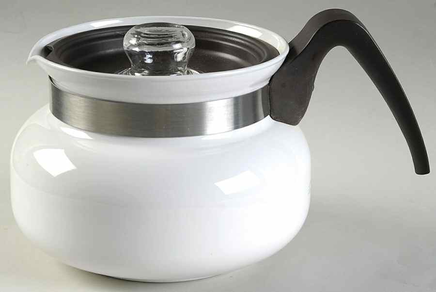 White Coupe Carafe for Auto Coffeemaker by Corning Corelle-1
