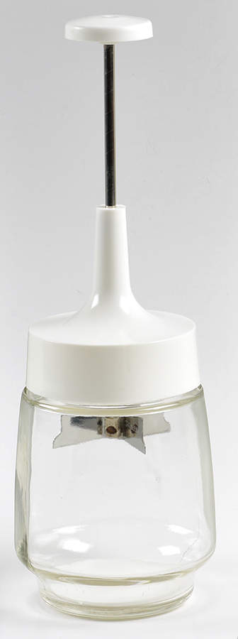 White Coupe Glassware Food Chopper by Corning Corelle-1