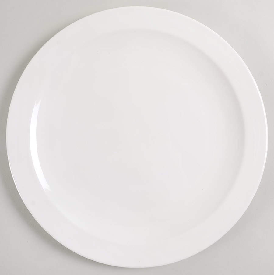 White Narrow Rim (Centura Line) Dinner Plate by Corning Corelle-1
