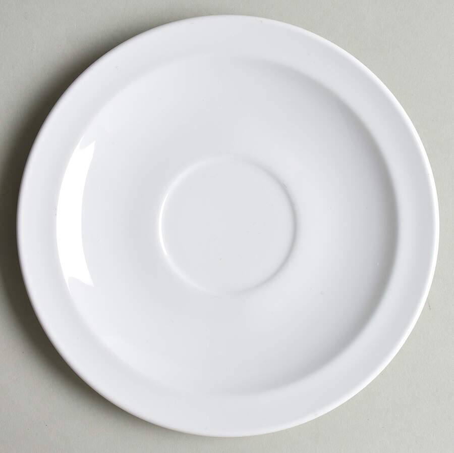 White Narrow Rim (Centura Line) Saucer for Flat Cup by Corning Corelle-1