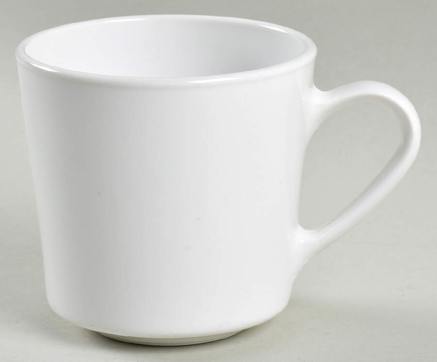 White Narrow Rim (Centura Line) Flat Cup by Corning Corelle-1