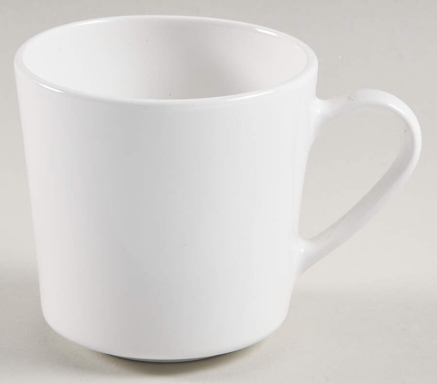 White Narrow Rim (Centura Line) Flat Cup by Corning Corelle-1