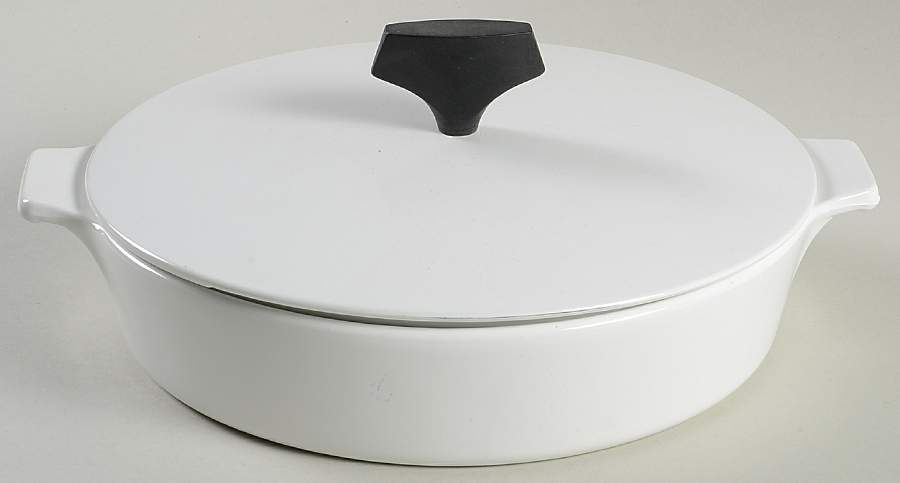 White Narrow Rim (Centura Line) 8" Skillet & Lid by Corning Corelle-1
