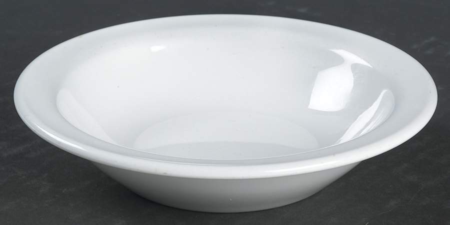 White Narrow Rim (Centura Line) Rim Fruit/Dessert (Sauce) Bowl by Corning Corelle-1