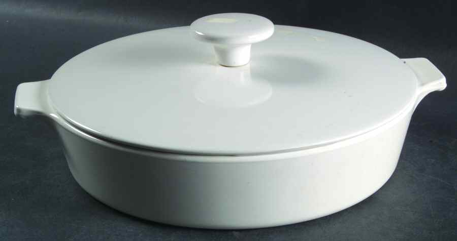 White Narrow Rim (Centura Line) 8" Skillet & Lid by Corning Corelle-1