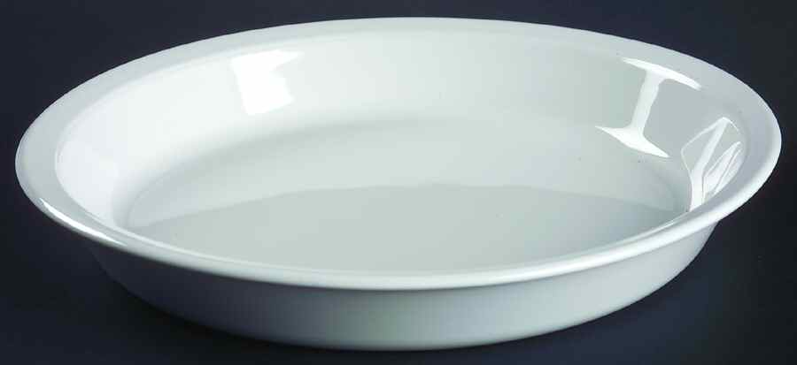White Narrow Rim (Centura Line) Pie Serving Plate by Corning Corelle-1