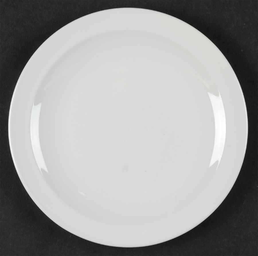 White Narrow Rim (Centura Line) Dessert/Pie Plate by Corning Corelle-1