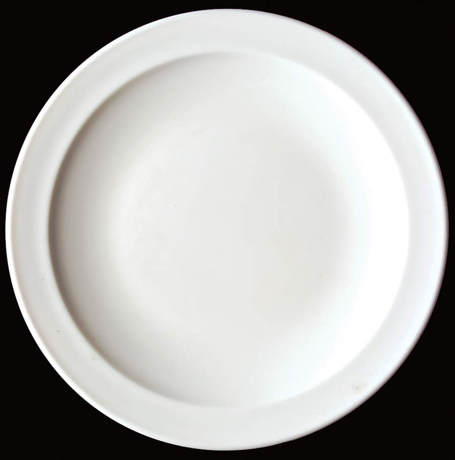 White Narrow Rim (Pyroceram) Salad Plate by Corning Corelle-1