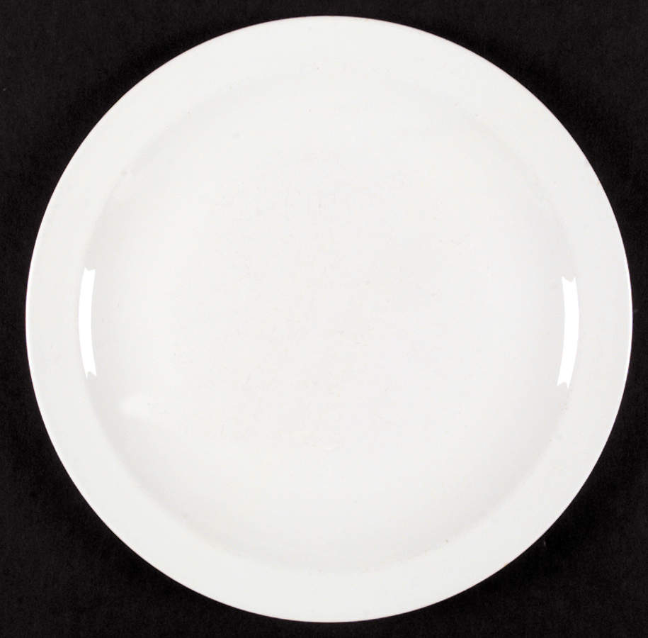 White Narrow Rim (Pyroceram) Large Dinner Plate by Corning Corelle-1
